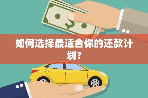 香洲如何选择最适合你的还款计划？