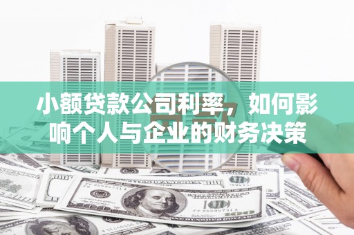 香洲小额贷款公司利率，如何影响个人与企业的财务决策