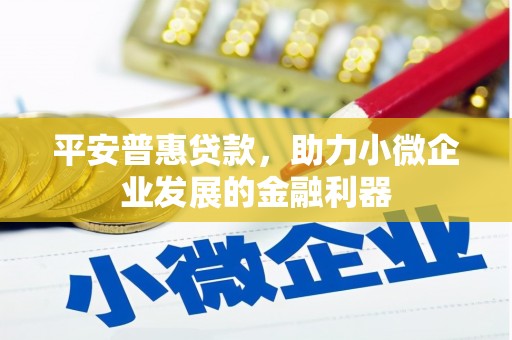 香洲平安普惠贷款，助力小微企业发展的金融利器